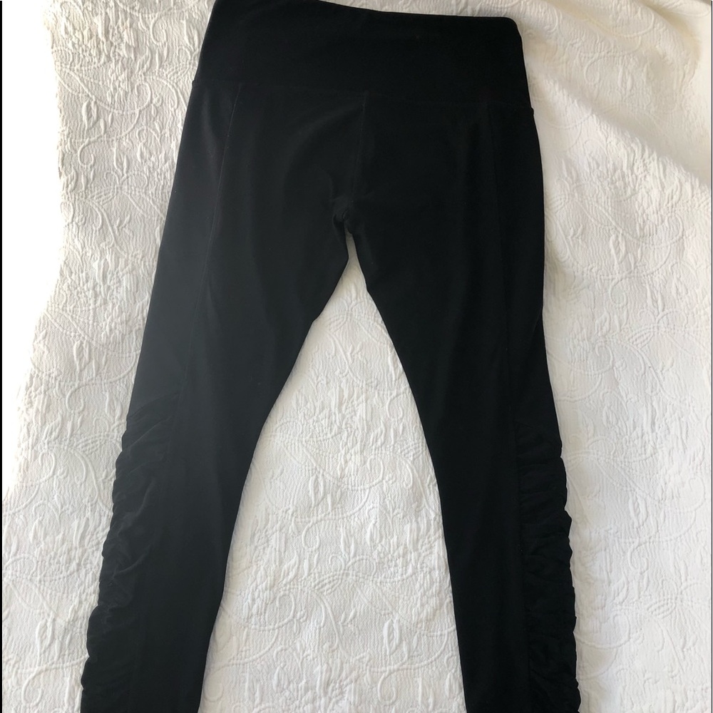 MPG Black Legging with ruching. Long length